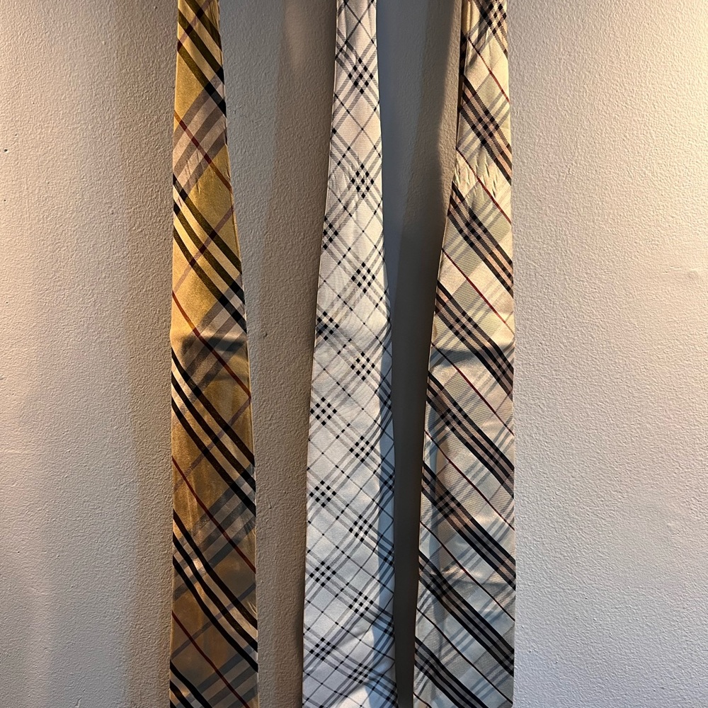 Burberry print mens ties lots of 3 - Picture 2 of 8